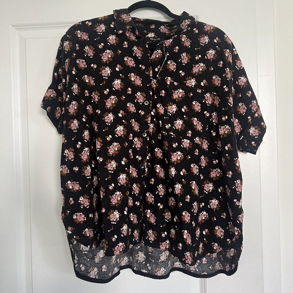 Corduroy Button Down shirt- fit and flare